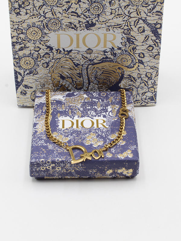 سلسال ديور كبير ذهبي سلسال dior