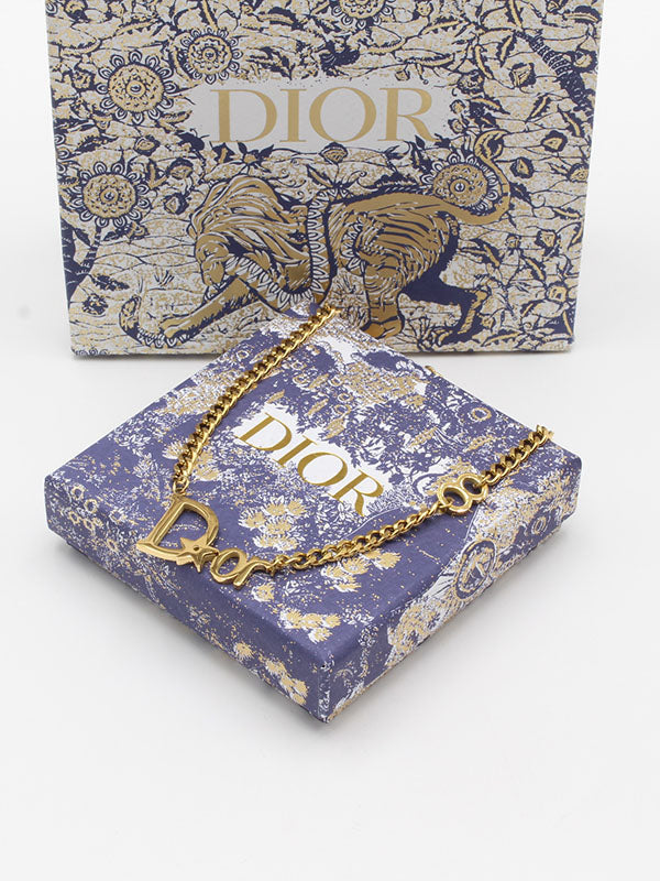 سلسال ديور كبير ذهبي سلسال dior