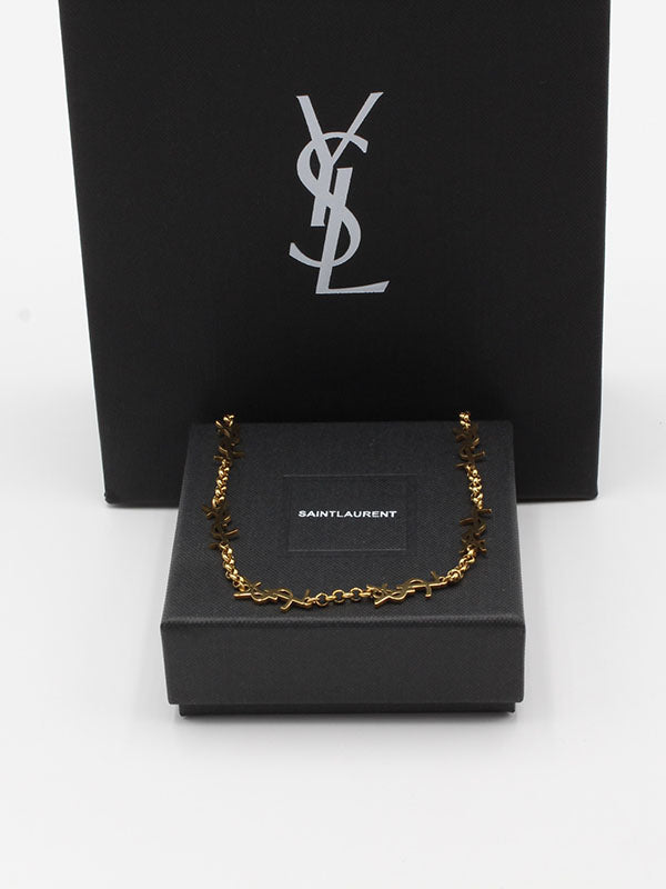 سلسال ايف سان لوران عقد ذهبي سلسال ysl