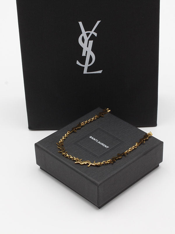 سلسال ايف سان لوران عقد ذهبي سلسال ysl
