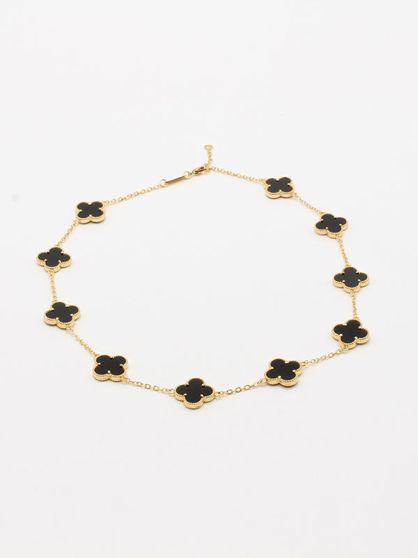 سلسال فان كليف 10 وردات لوقو سلسال van cleef اسود