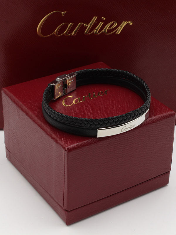 اسوارة كارتير جلد ملتي اسواره CARTIER فضي
