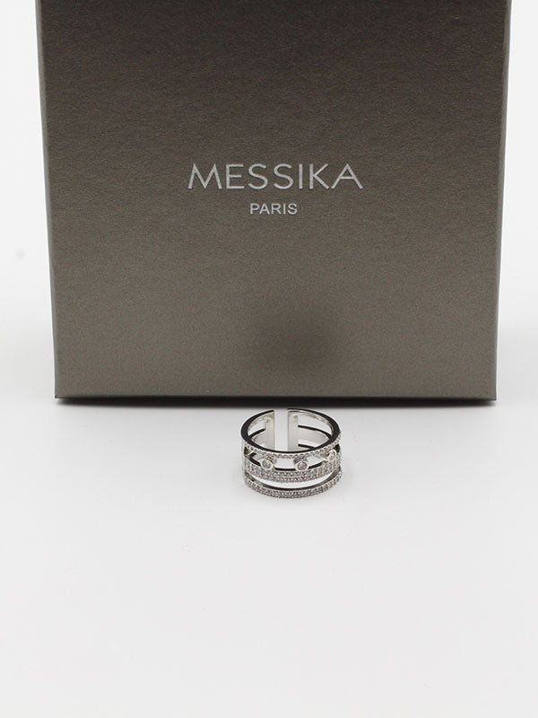 خاتم ميسيكا زركون عريض خواتم messika فضي