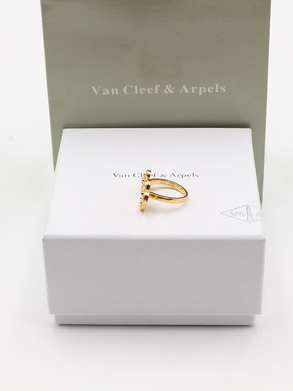 خاتم فان كليف وردتين حجر ملون خواتم van cleef
