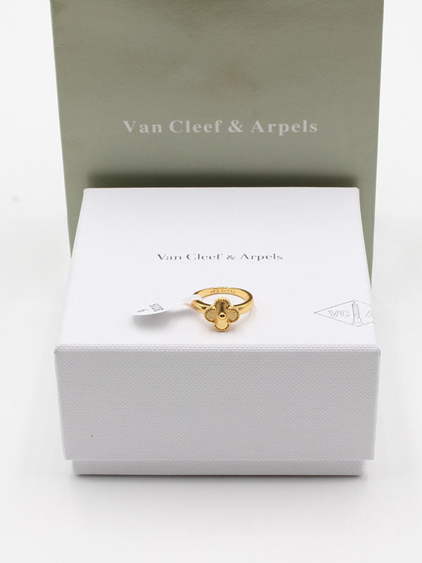 خاتم فان كليف وردة صغير لوقو خواتم van cleef ذهبي 6