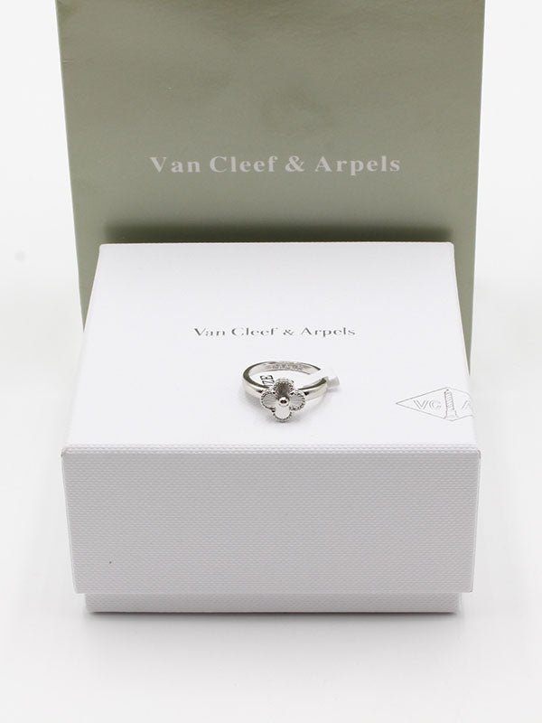 خاتم فان كليف وردة صغير لوقو خواتم van cleef فضي 6