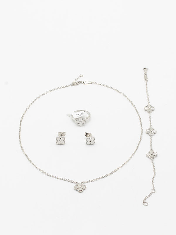 طقم فان كليف صغير ناعم لوقو اطقم van cleef فضي 6