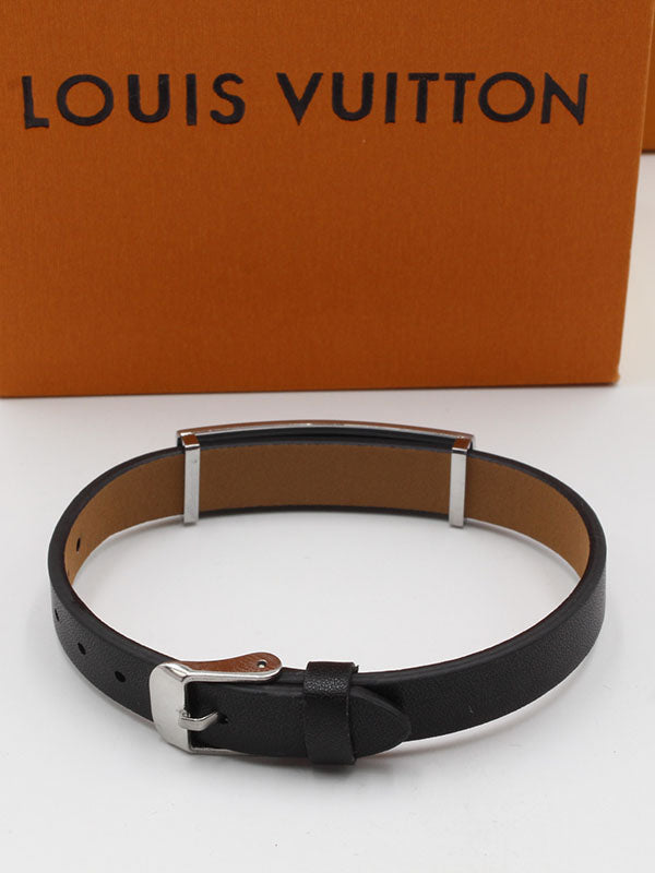 اساور لويس فيتون جلد براون ميتال لوقو اسواره louis vuitton