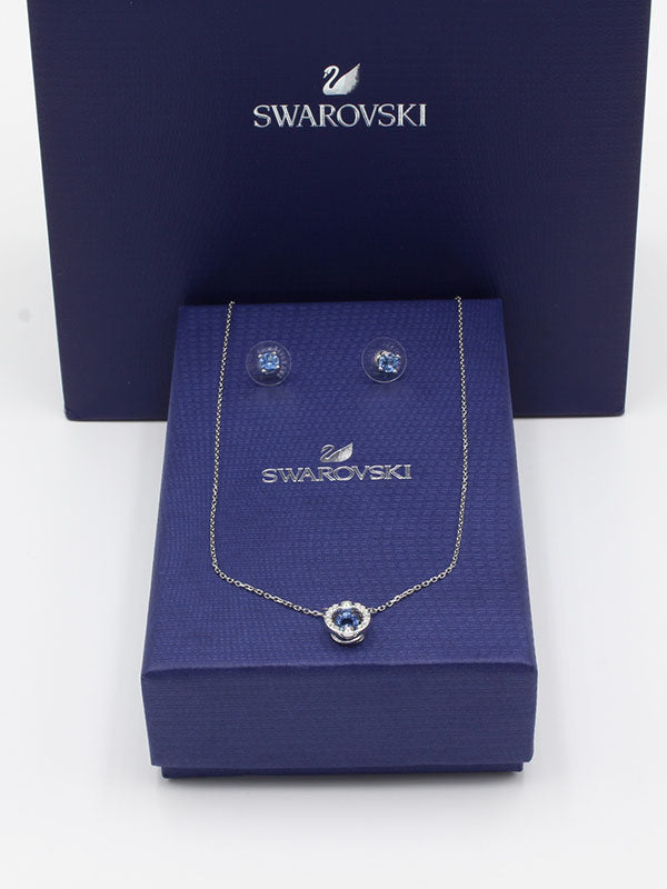 طقم سواروفسكي 2 قطع اطقم Swarovski سماوي