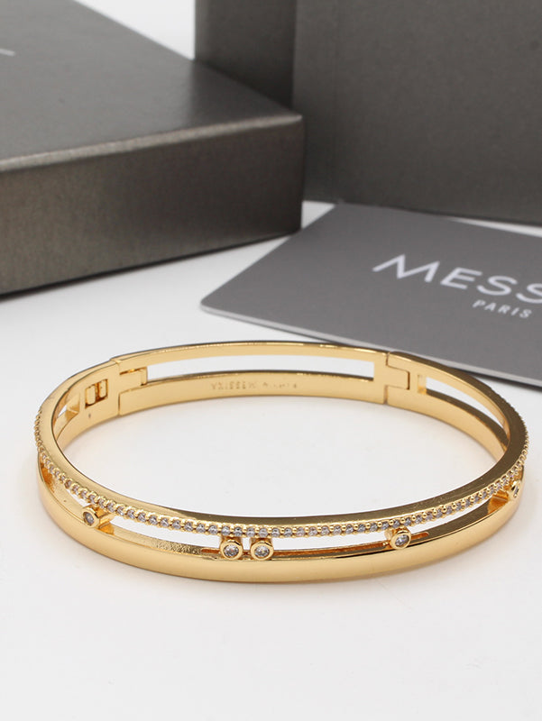 اسوارة ميسيكا زركون لوقو نيو بانقل اسواره messika ذهبي