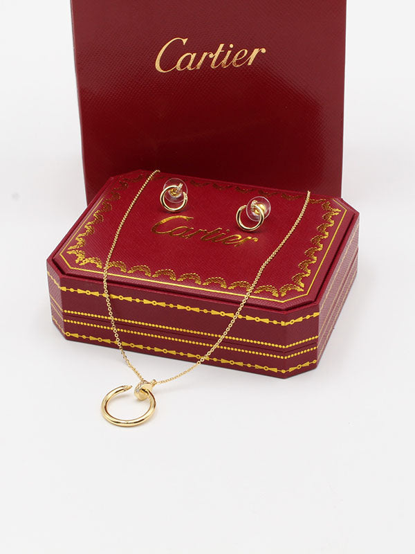 طقم كارتير مسمار زركون اطقم CARTIER ذهبي