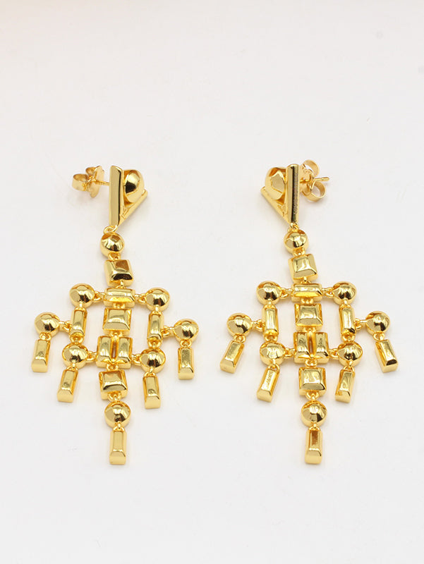 حلق لويس فيتون طويل سهره حلق louis vuitton ذهبي