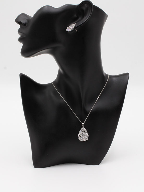 طقم زركون دمعه 2 قطع اطقم jewel