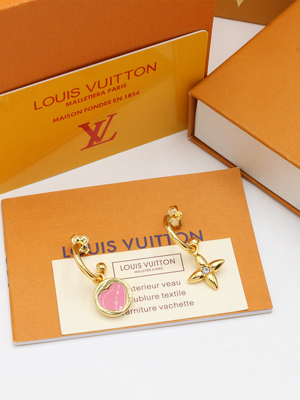 حلق لويس فيتون بينك هارت لوقو حلق louis vuitton