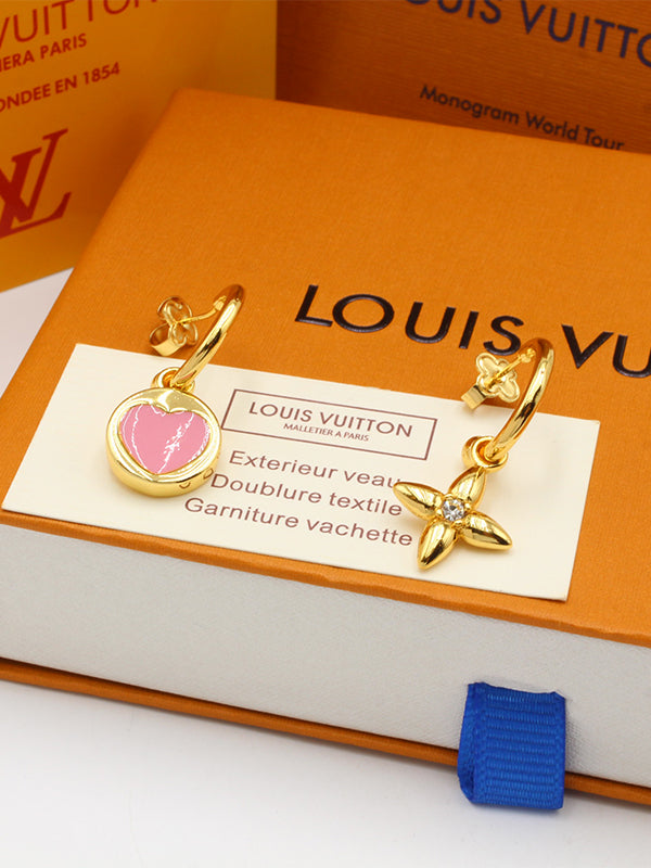 حلق لويس فيتون بينك هارت لوقو حلق louis vuitton