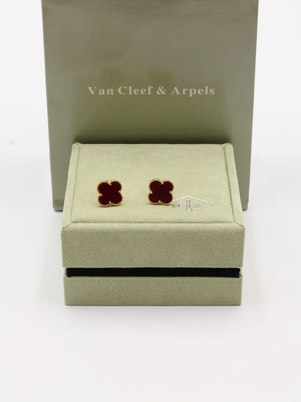 حلق فان كليف وسط لوقو حلق van cleef عنابي