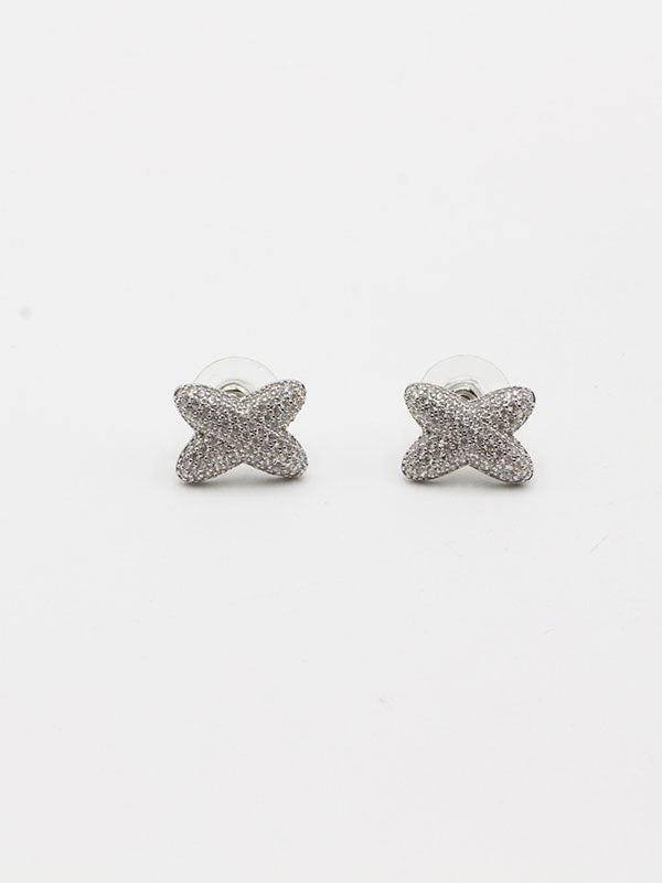 حلق شوميه زركون حلق chaumet فضي