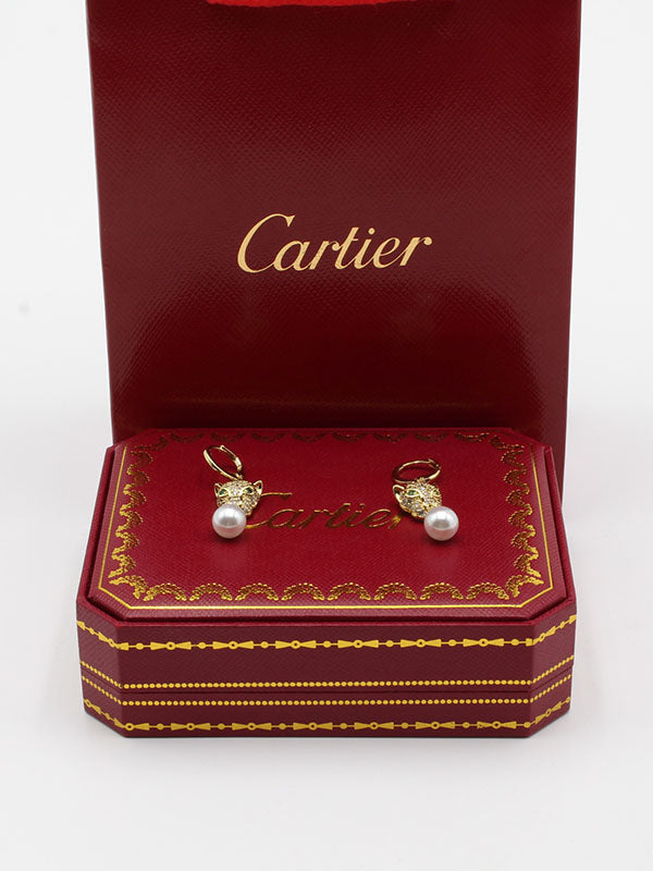 حلق كارتير تايقر زركون لولو حلق CARTIER