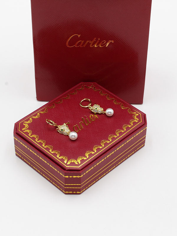 حلق كارتير تايقر زركون لولو حلق CARTIER