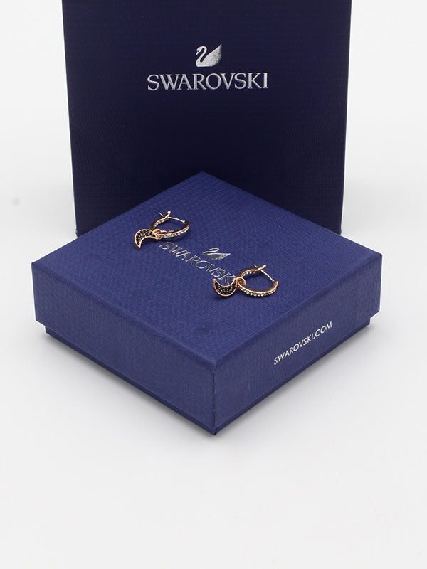 حلق سواروفسكي هلال روز قولد حلق Swarovski روز قولد