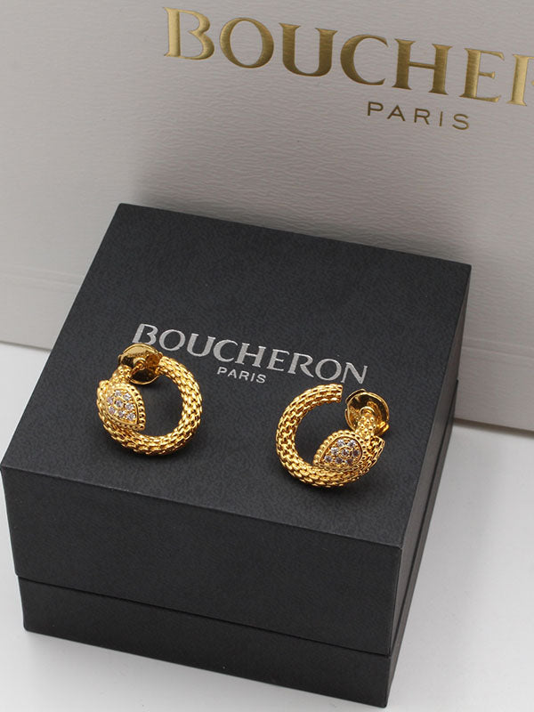 حلق بوشرون صغير زركون حلق bucheron