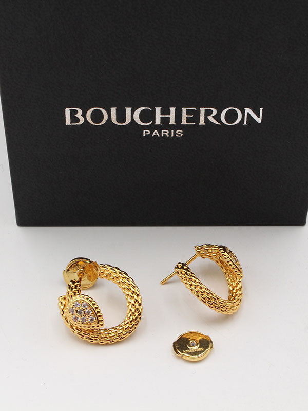 حلق بوشرون صغير زركون حلق bucheron