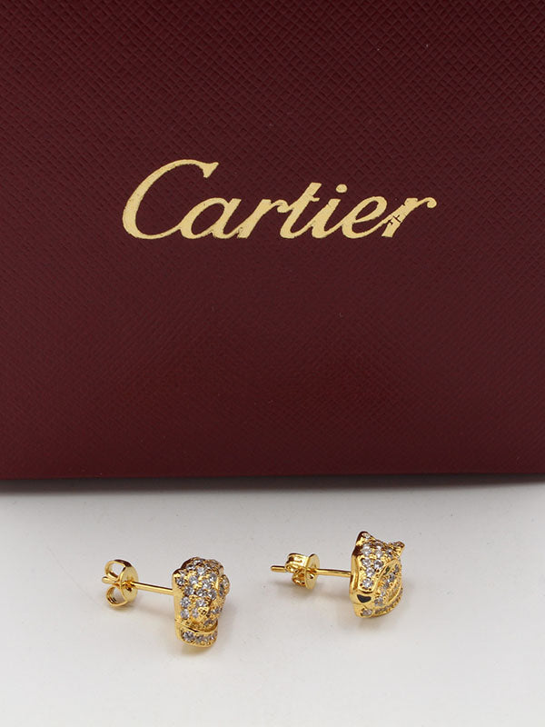 حلق كارتير تايقر فيس زركون حلق CARTIER