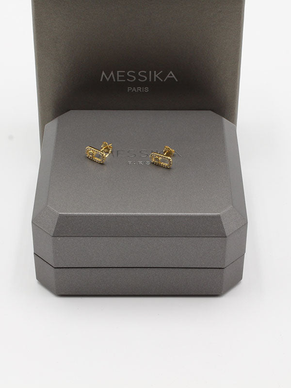 حلق ميسيكا صغير زركون حلق messika ذهبي