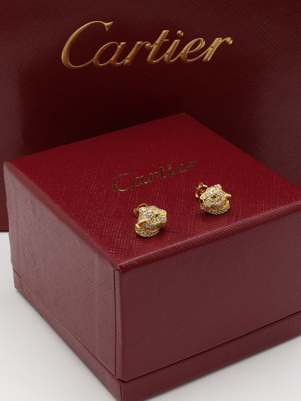 حلق كارتير تايقر فيس زركون حلق CARTIER