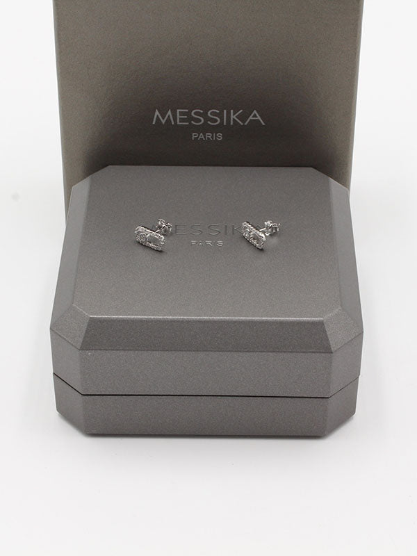 حلق ميسيكا صغير زركون حلق messika فضي