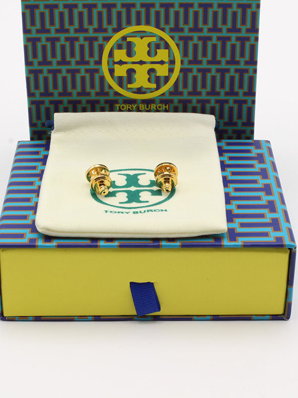 حلق توري بورش زركون صغير حلق tory burch ذهبي