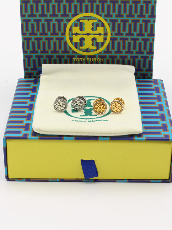 حلق توري بورش زركون صغير حلق tory burch