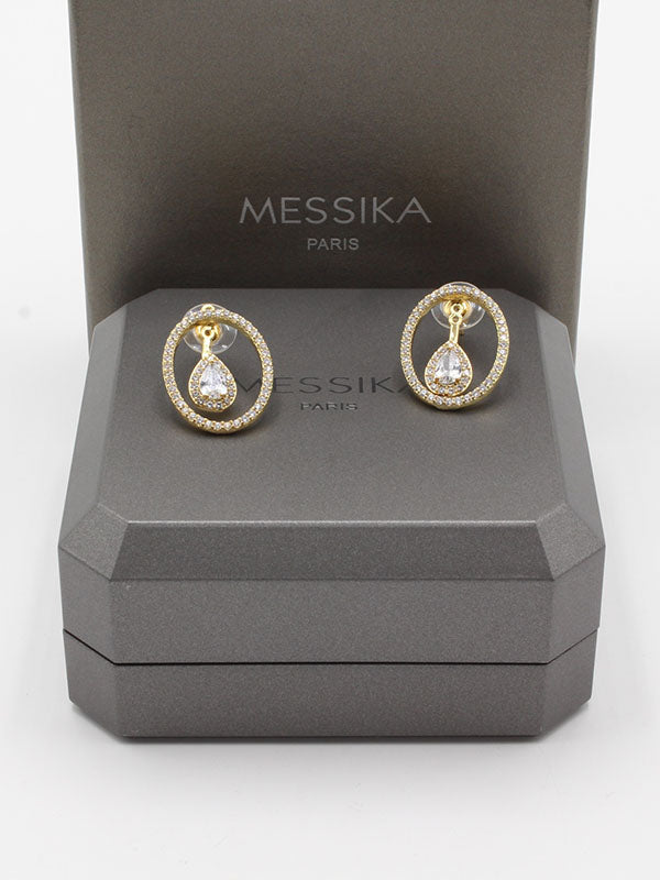 حلق ميسيكا زركون بيضاوي حلق messika