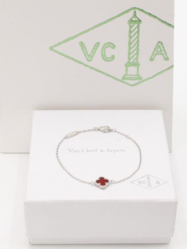 اسواره فان كليف ميني ماستر اسواره van cleef عنابي فضي