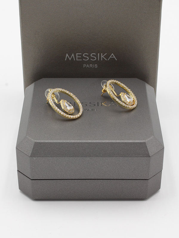 حلق ميسيكا زركون بيضاوي حلق messika