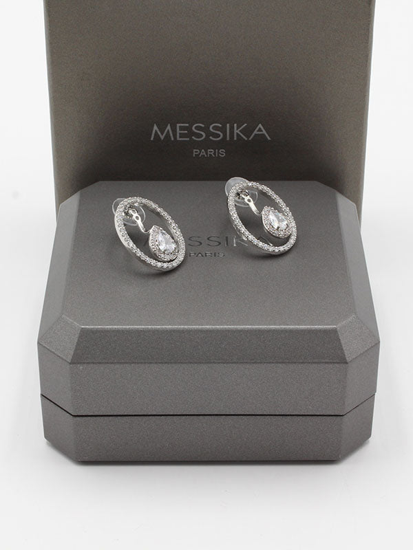 حلق ميسيكا زركون بيضاوي حلق messika