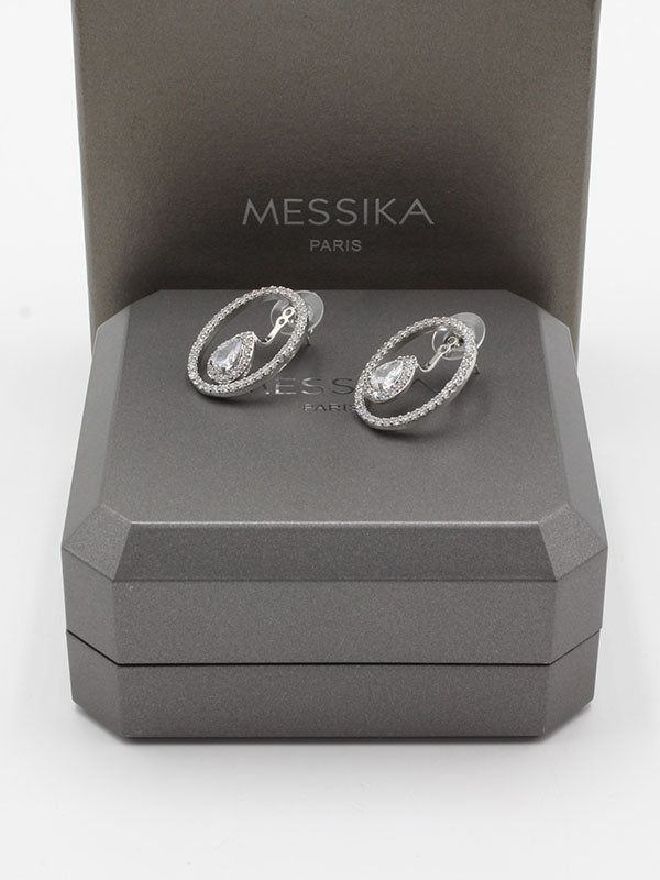 حلق ميسيكا زركون بيضاوي حلق messika