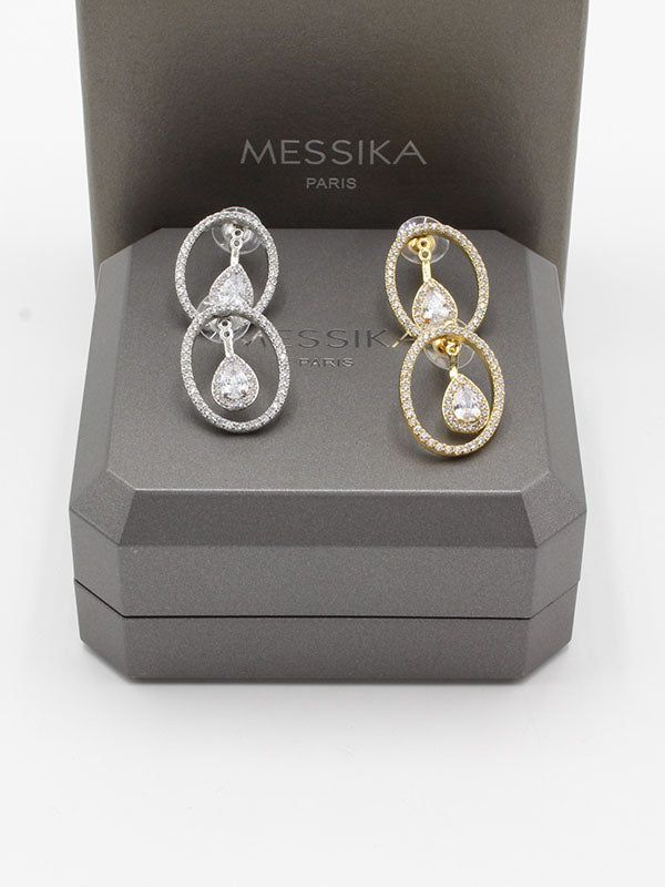 حلق ميسيكا زركون بيضاوي حلق messika
