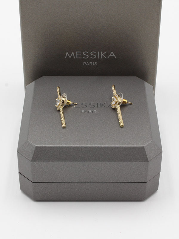 حلق ميسيكا زركون هارت حلق messika ذهبي