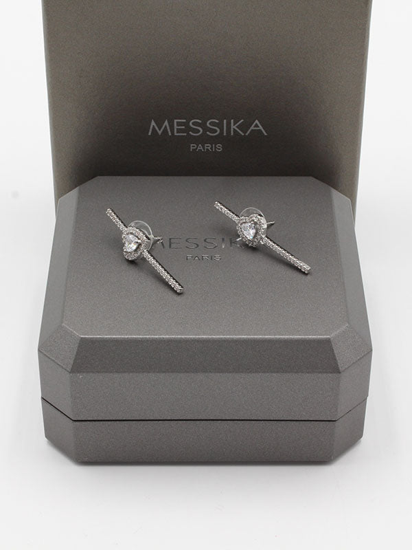 حلق ميسيكا زركون هارت حلق messika فضي