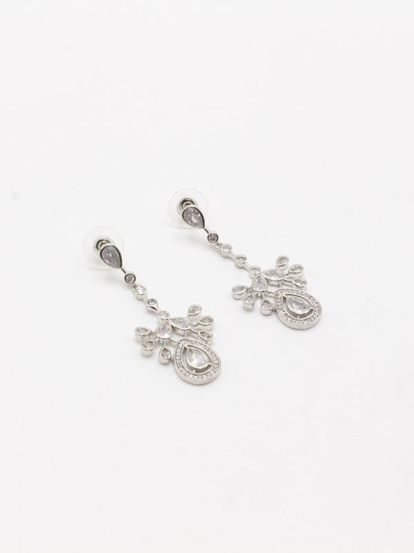 حلق زركون سهره طويل دمعه حلق jewel