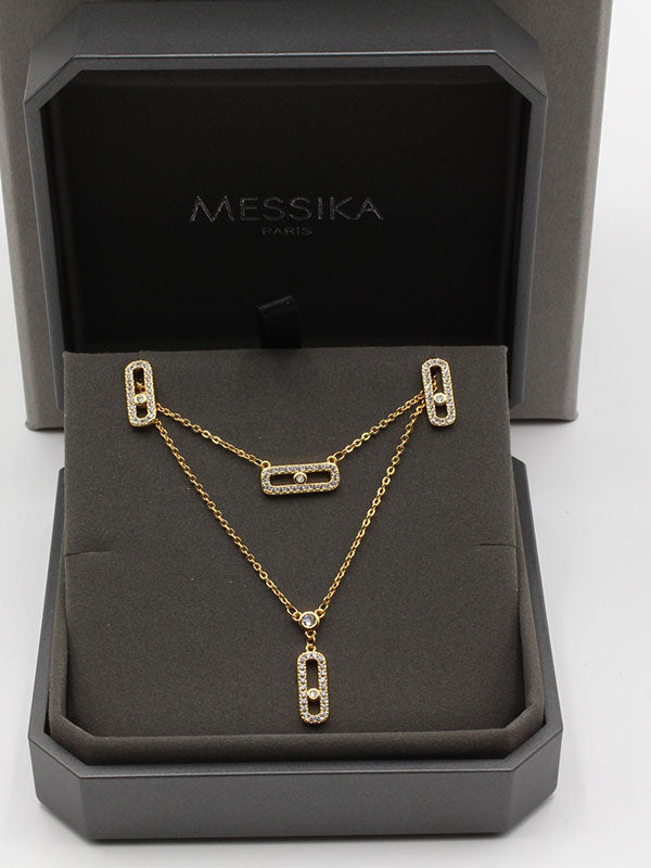 طقم ميسيكا تشوكر زركون طبقتين اطقم messika