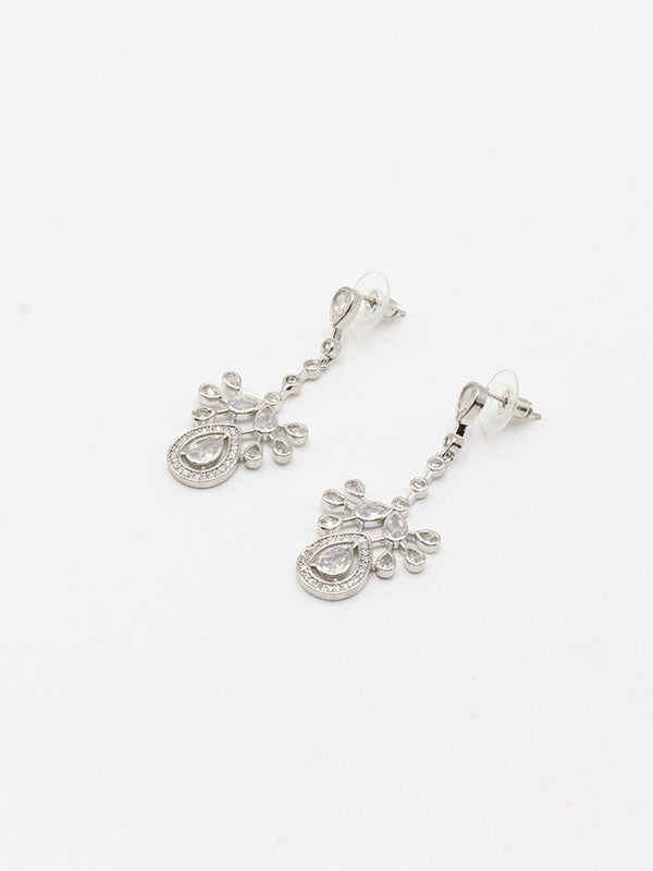 حلق زركون سهره طويل دمعه حلق jewel