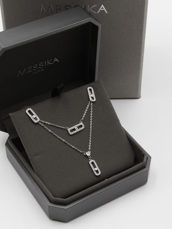 طقم ميسيكا تشوكر زركون طبقتين اطقم messika