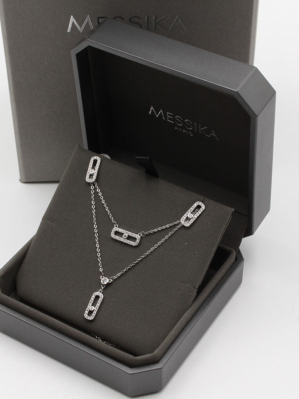 طقم ميسيكا تشوكر زركون طبقتين اطقم messika