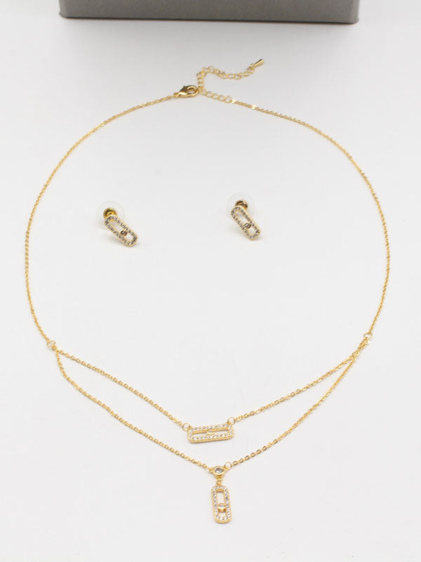 طقم ميسيكا تشوكر زركون طبقتين اطقم messika ذهبي