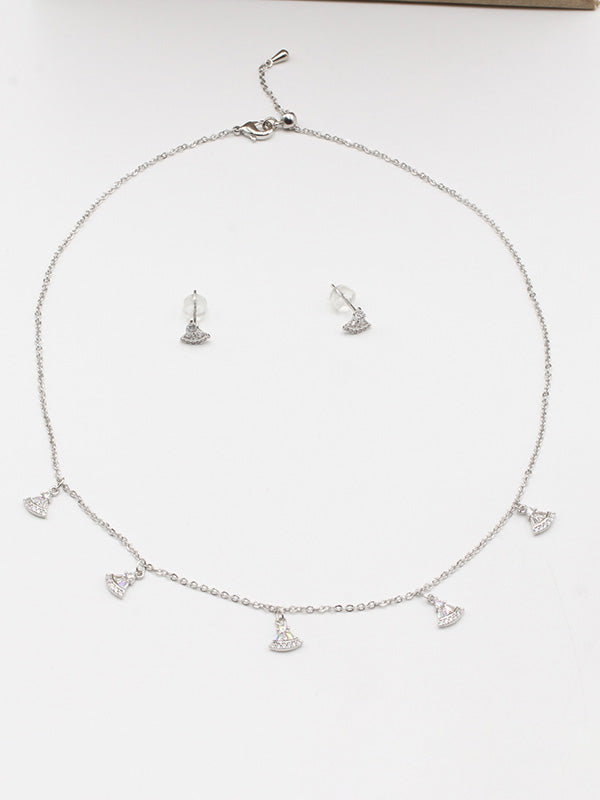 طقم بولغاري تشوكر زركون اطقم new فضي