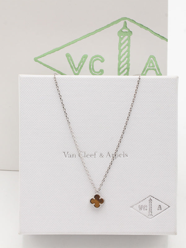 سلسال فان كليف ميني ماستر سلسال van cleef بني فضي