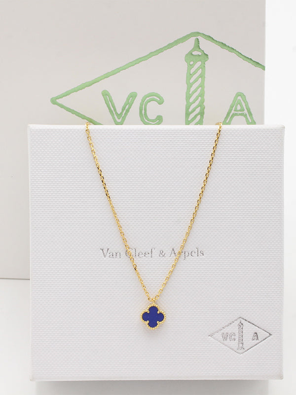 سلسال فان كليف ميني ماستر سلسال van cleef ازرق ذهبي