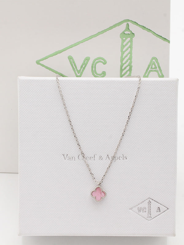 سلسال فان كليف ميني ماستر سلسال van cleef بينك فضي